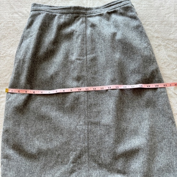 Vintage Wool Blend  Skirt Gray A Line w/ Pockets Size Medium - Picture 7 of 10
